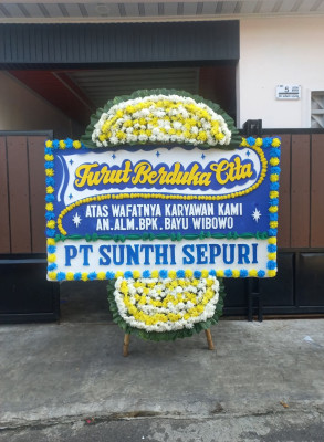 Papan Bunga Duka di Purbalingga